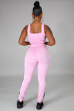 pink jogger set